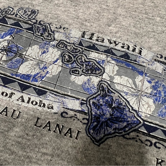 Vintage AAA Hawaiian Islands Graphic Muscle Tank gray blue size XL preshrunk - Picture 5 of 15